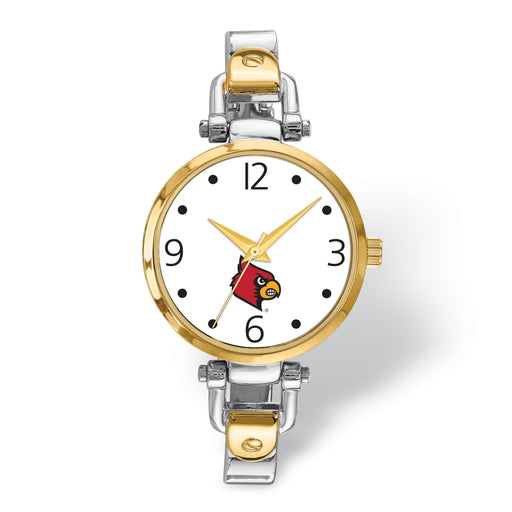 LogoArt University Of Louisville Elegant Ladies 2-tone Watch