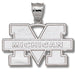 University of Michigan M MICHIGAN GIANT Silver Pendant