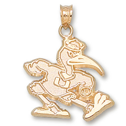 University of Miami FIGHTING IBIS 10 kt Gold Large Pendant