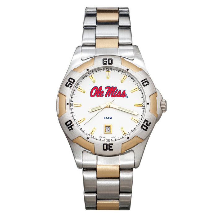 Univ Of MISS All-Pro Men's Two-tone Watch W/Bracelet