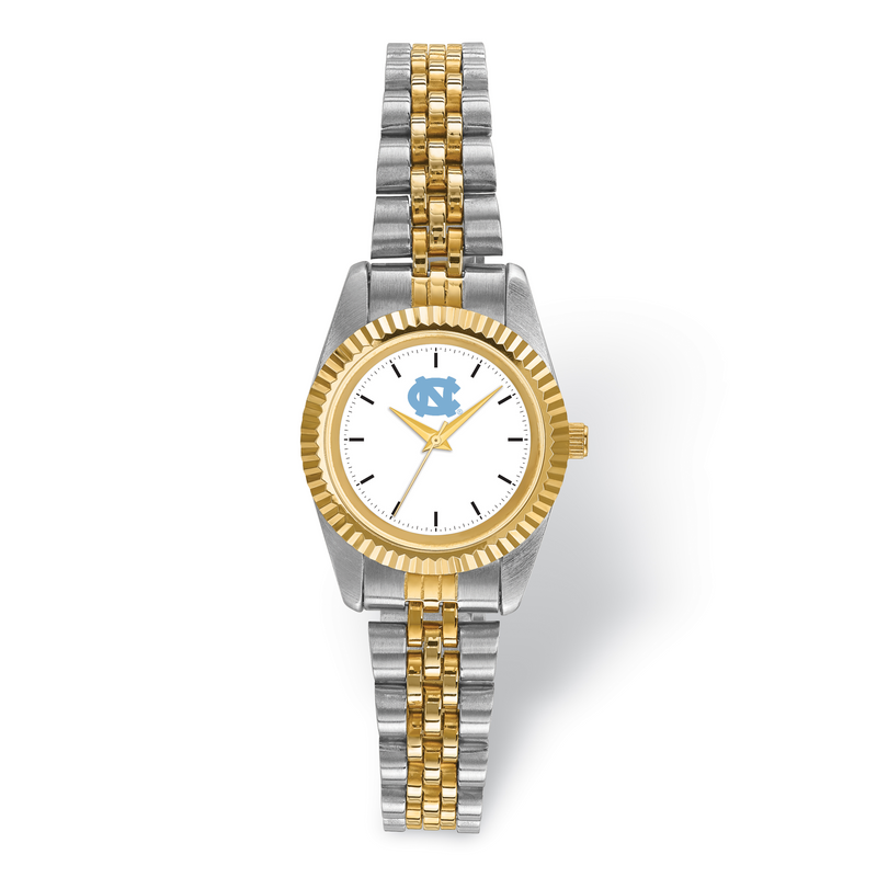 LogoArt University Of North Carolina Pro Two-tone Ladies Watch