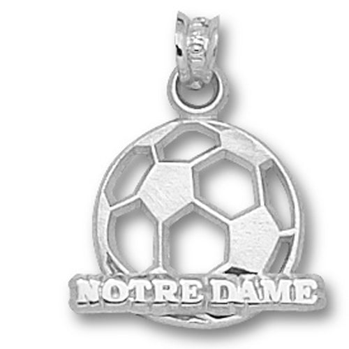 University of Notre Dame SOCCERBALL Silver Pendant