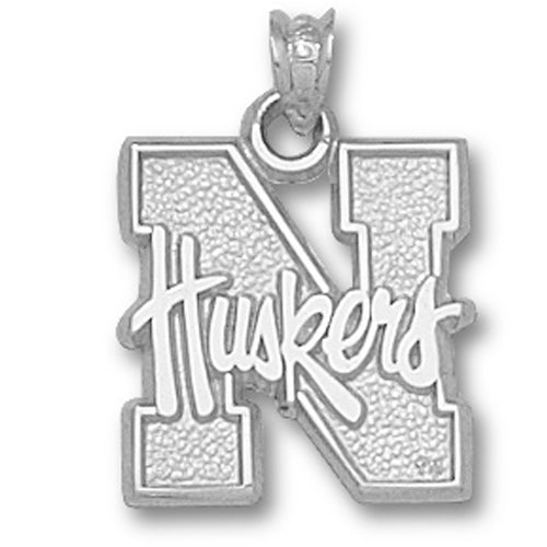 University of Nebraska N Huskers Silver Pendant
