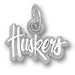 University of Nebraska Script Huskers Silver Pendant
