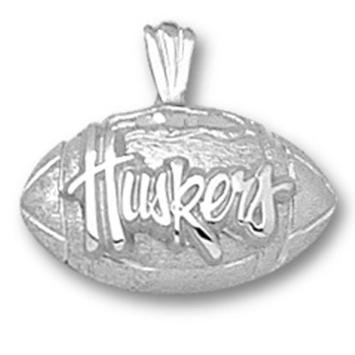 University of Nebraska Huskers Football Silver Pendant