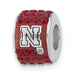 SS University of Nebraska Polished Red Crystal Bead Charm