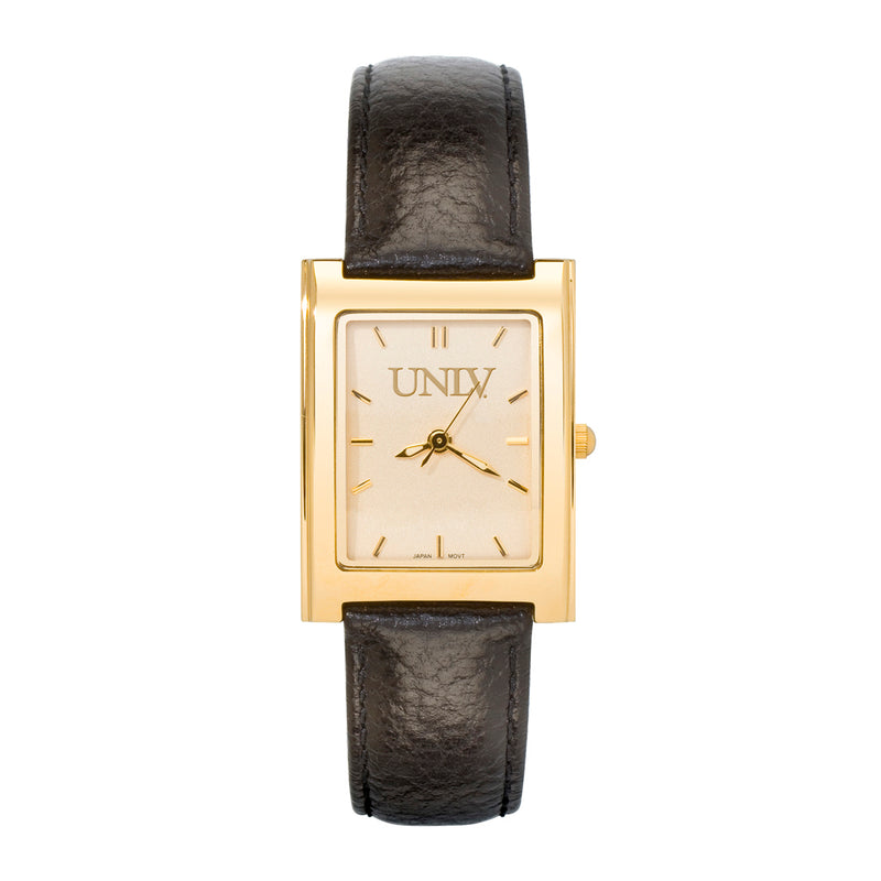 Univ Of Nevada LV "UNLV" Ladies SQ Dress Lea Watch