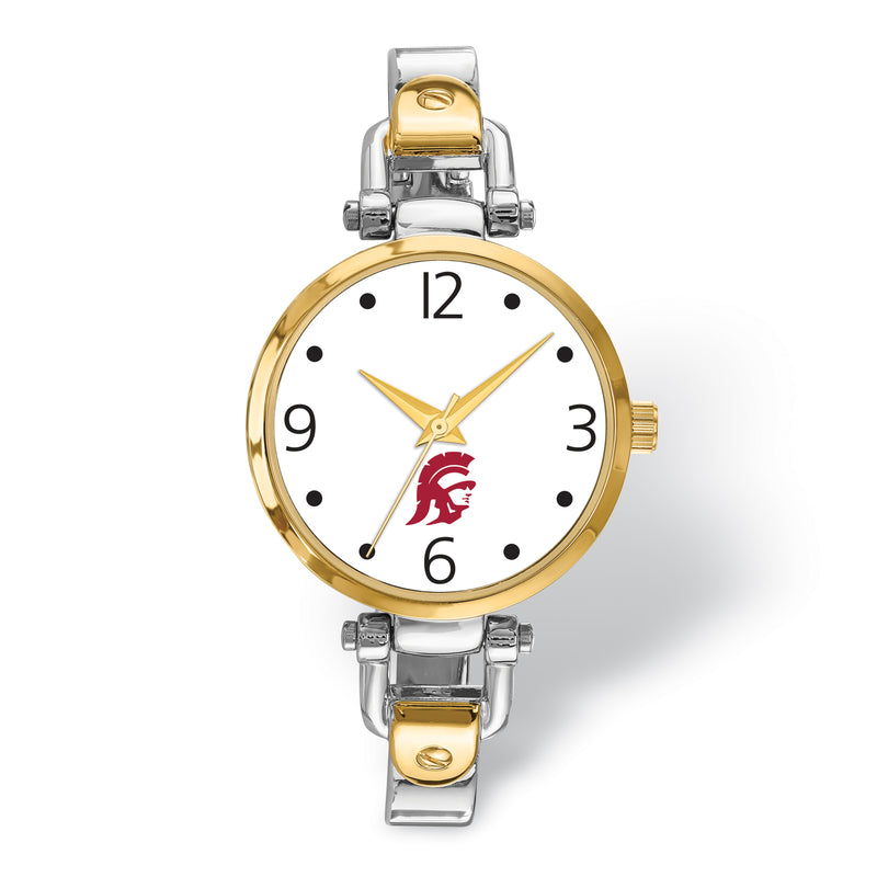 LogoArt University Of Southern California Elegant Ladies 2-tone Watch