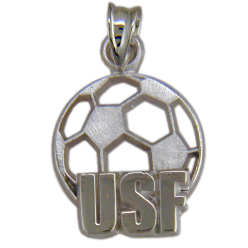 University of San Francisco USF SOCCERBALL 14 ktw Pendant