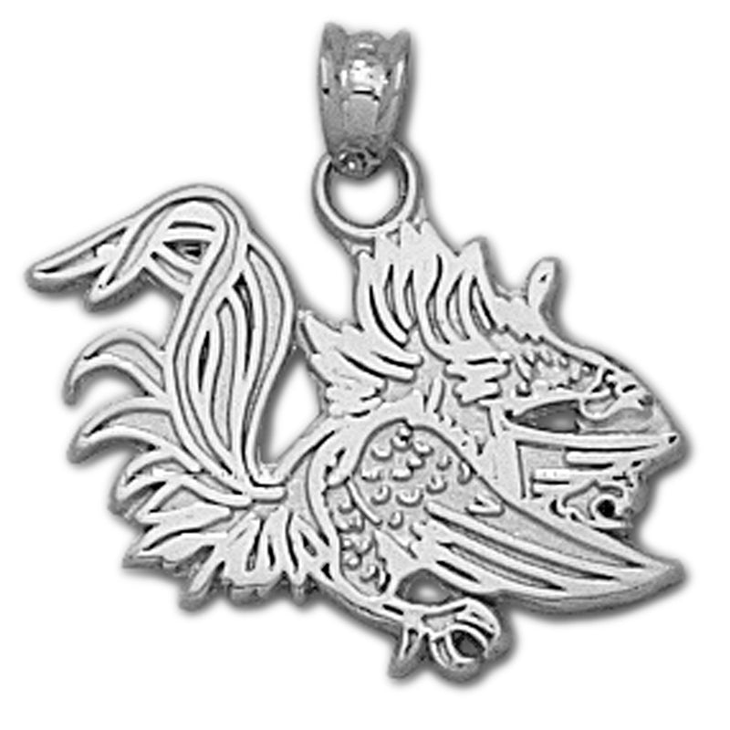 University of South Carolina GAMECOCK Silver Pendant