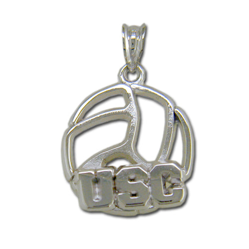University of South Carolina USC Volleyball Silver Pendant