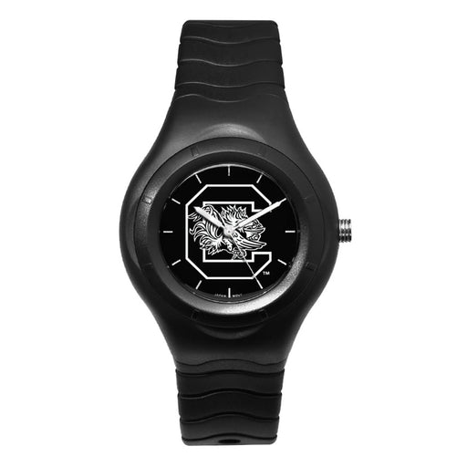Univ Of South Carolina Shadow Black Sport Watch With White Logo