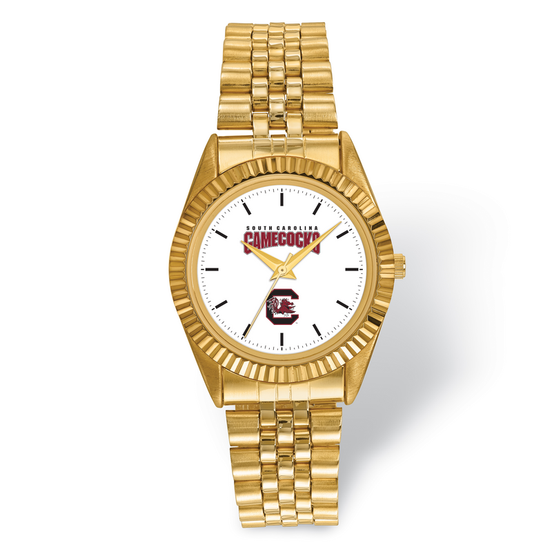LogoArt University Of South Carolina Pro Gold-tone Gents Watch