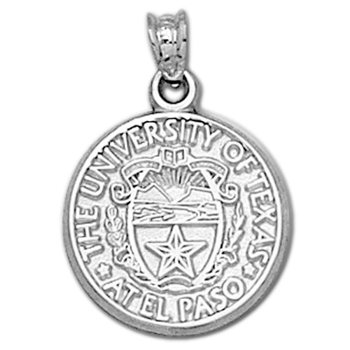University of Texas El Paso Seal Silver Pendant