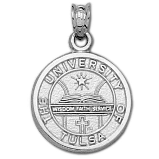 University of Tulsa Seal Silver Pendant