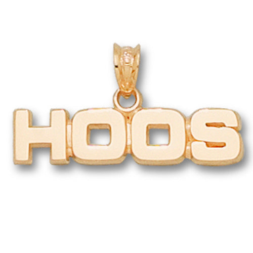 10 kt Gold University of Virginia HOOS Pendant