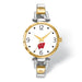 LogoArt University Of Wisconsin Elegant Ladies 2-tone Watch