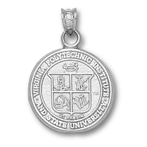 Virginia Tech University Seal Silver Pendant