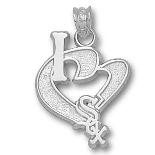 Chicago White Sox I Heart Logo Large Pendant