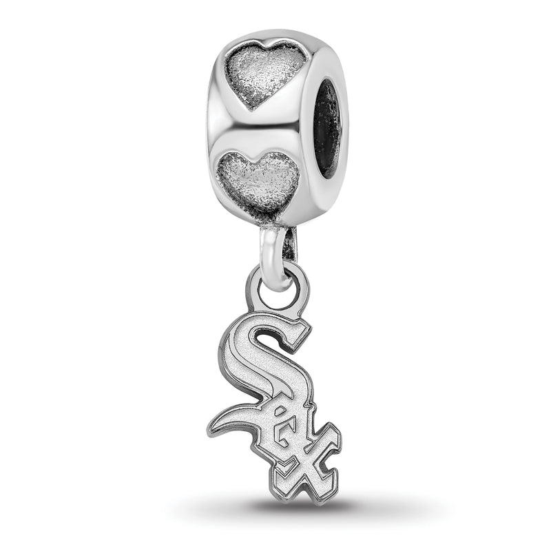  SS LogoArt Chicago White Sox Logo Heart Bead
