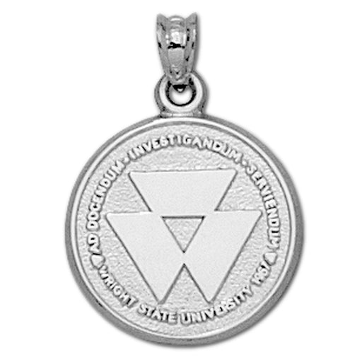 Wright State University Seal Silver Pendant