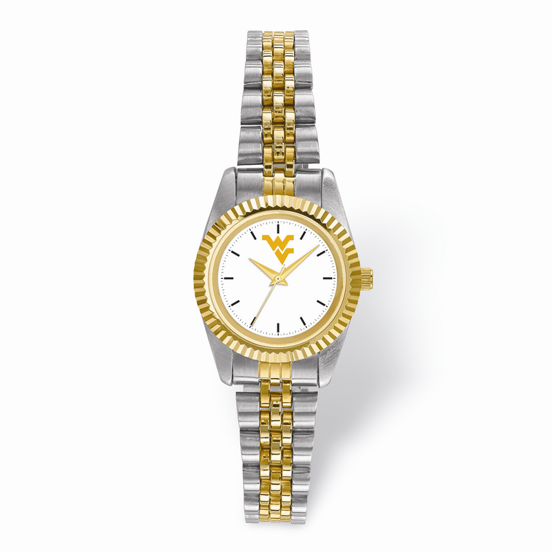 LogoArt West Virginia University Pro Two-tone Ladies Watch