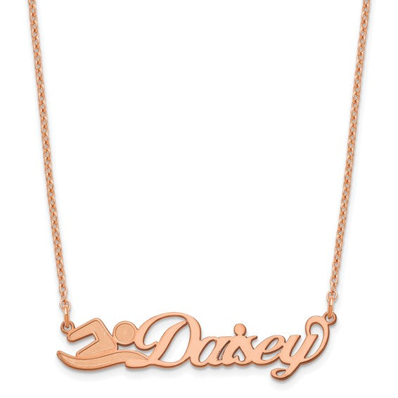 Customized Nameplate Necklace - Small-SS/Rose Plated