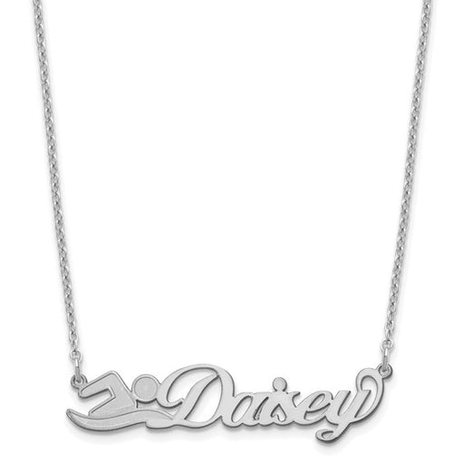 Customized Nameplate Necklace - Medium-Sterling Silver