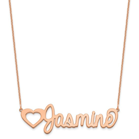 Customized Nameplate Necklace - Large-14k Rose Gold