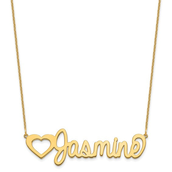 Customized Nameplate Necklace - Small-14k Yellow Gold