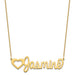 Customized Nameplate Necklace - Large-14k Yellow Gold