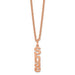Brushed Vertical Name Charm Necklaces - 1 Name