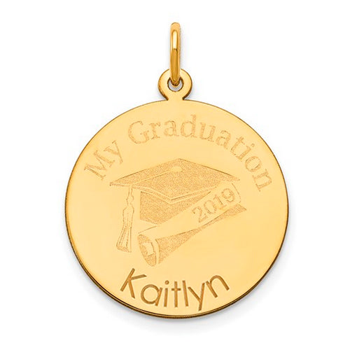 My Graduation Personalized Pendant - 14 kt Gold