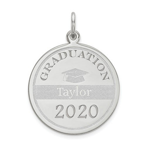 Graduation Personalized Silver Pendant 