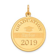 Graduation Personalized Pendant - 14 kt Gold