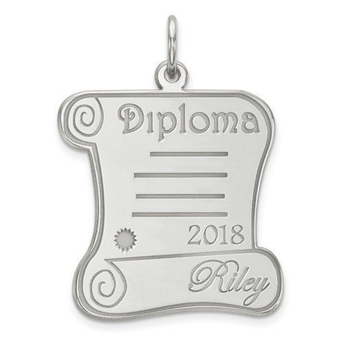 Diploma Personalized Name/Year Pendant