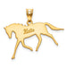 Gold Plated/SS Laser Polished Horse Name Pendant