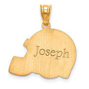 Gold Plated/SS Laser Football Helmet Number And Name Pendant side 2