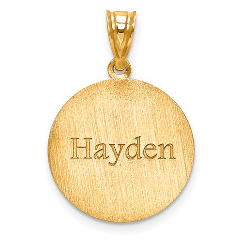 Gold Plated/SS Laser Basketball Number And Name Pendant side 2