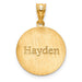 Gold Plated/SS Laser Basketball Number And Name Pendant side 2