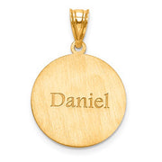 Gold Plated/SS Laser Baseball Number And Name Pendant side 2