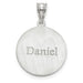 Sterling Silver Rhodium-plated Laser Baseball Number And Name Pendant side 2