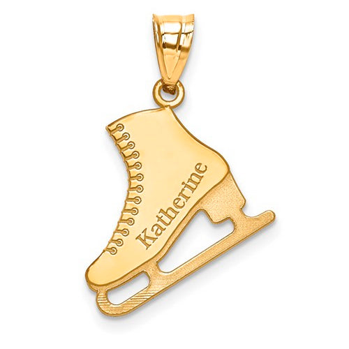GP Laser Polished Name Ice Skating Charm