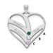 Mothers Heart Pendant With 3 Name and Birthstone