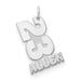 Sterling Silver Rhodium-plated Stacked Number and Name Charm