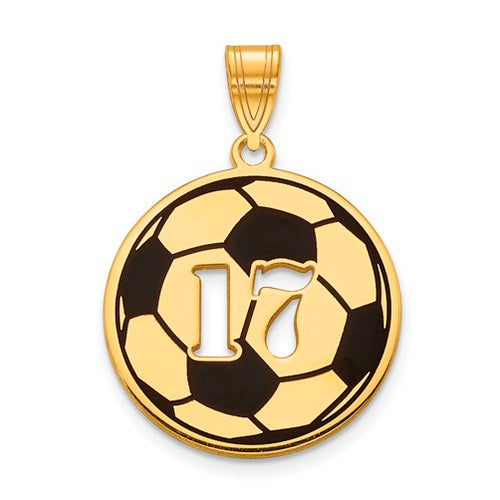 GP Epoxied Soccer Ball Charm with Number