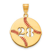 GP Epoxied Baseball Charm with Number