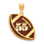 GP Epoxied Football Charm with Number