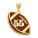 GP Epoxied Football Charm with Number