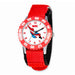 Marvel Spiderman Kids Red Hook and Loop Band Time Teacher Watch
